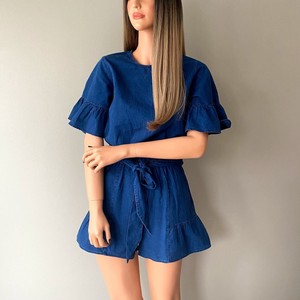 american eagle denim romper