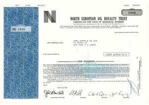 North European Oil Royalty Trust Stock Certificate