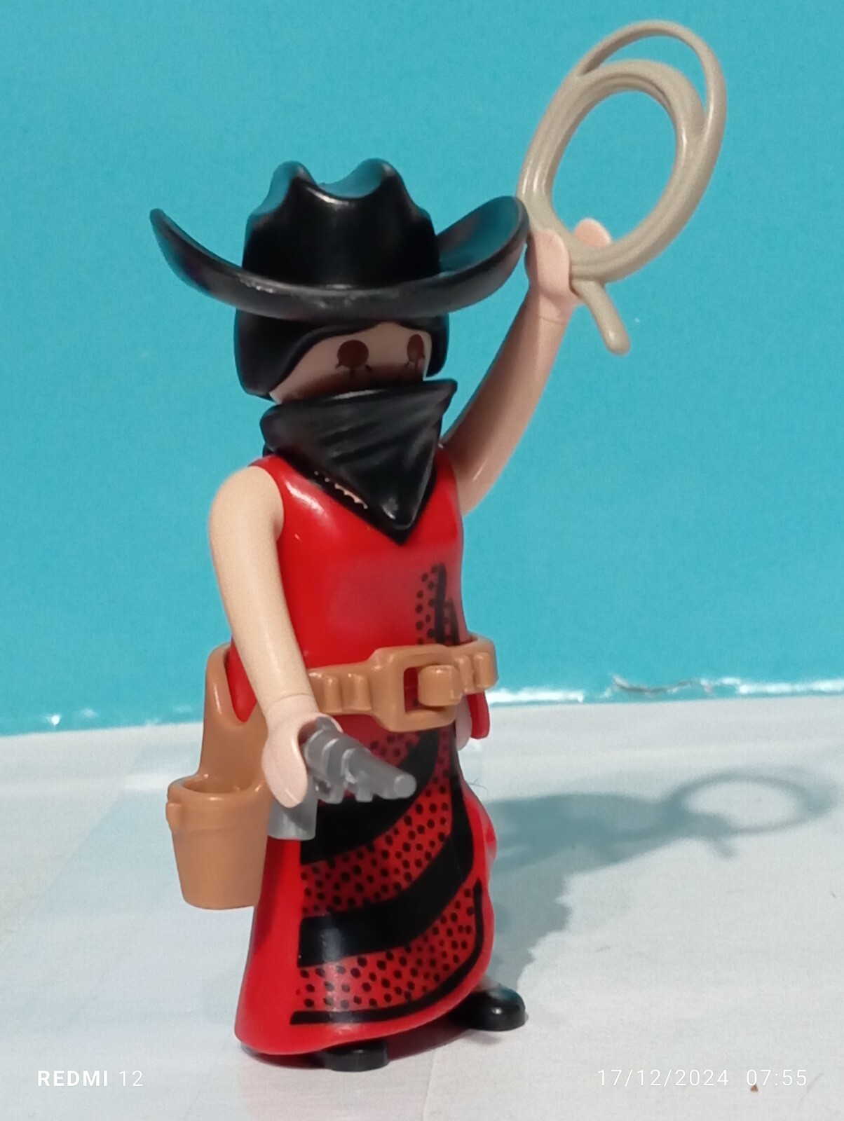 PLAYMOBIL FIGURA COWGIRL VAQUERA PISTOLERA COWBOY VAQUERO PISTOLERO OESTE MUJER