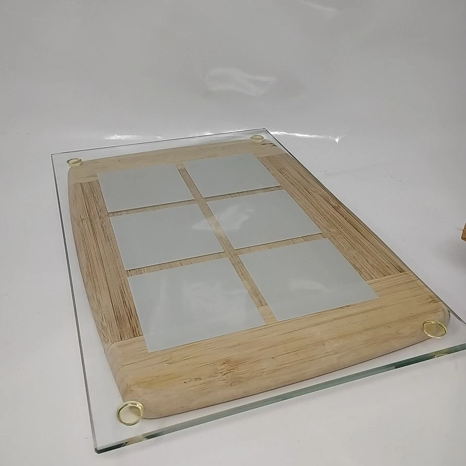 6 Piece International Supreme Cutlery Cheese Set Stand Glass & Wooden Board - Image 4 of 4