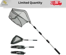 Fishing Landing Net with Aluminum Telescoping Pole 59" Long Handle,Rubber Coa...