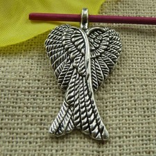 Free Ship 90 pcs tibetan silver wing charms pendant 30X16mm L-3729