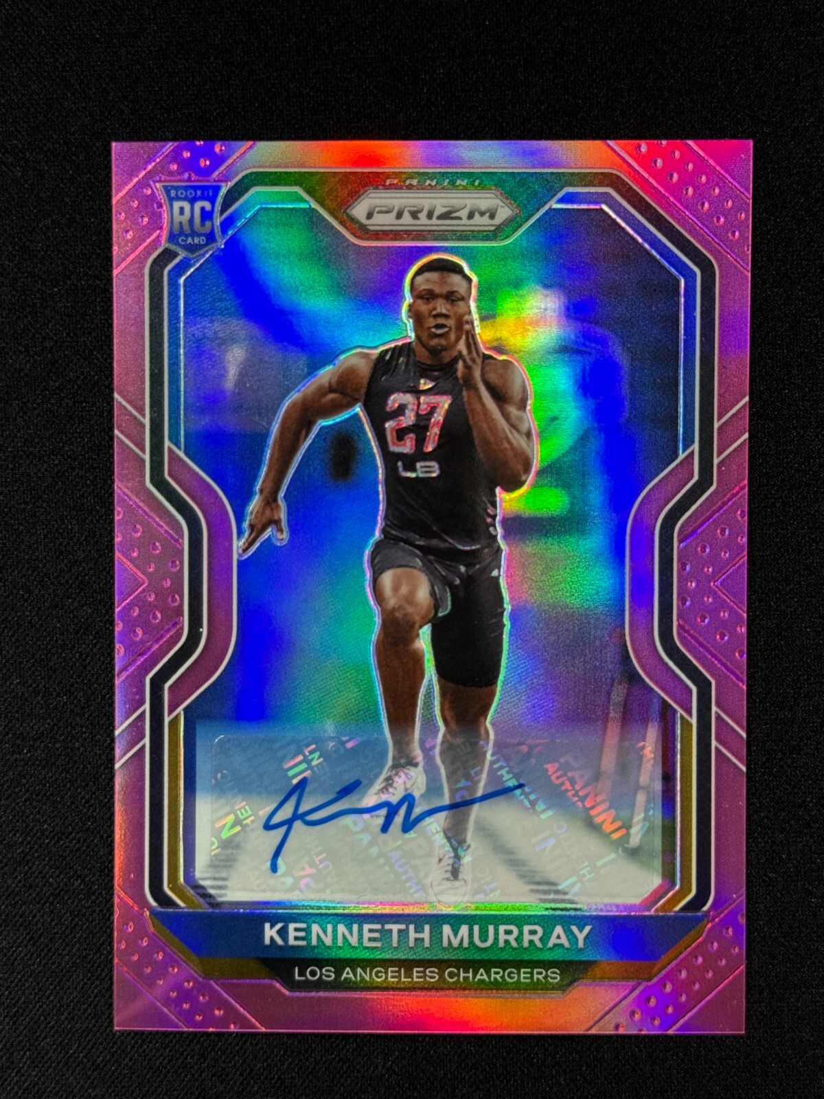 2020 Panini Prizm - Rookie Pink Prizm Auto #327 Kenneth Murray RC