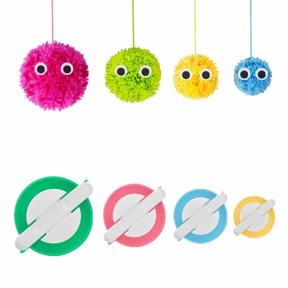RRigo Pom Pom Maker, 4 Taglie Fluff Ball Weaver Needle Pompom Maker (m5J)