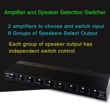 B028 Amplifier Speaker Selector 2 IN 8 OUT Passive Power Amp Speaker Switcher