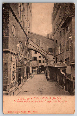 c1900s UDB Firenze Italy Chiesa Di Or S. Michele Antique Postcard