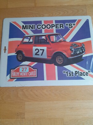 Retro Schild Mini Cooper S 