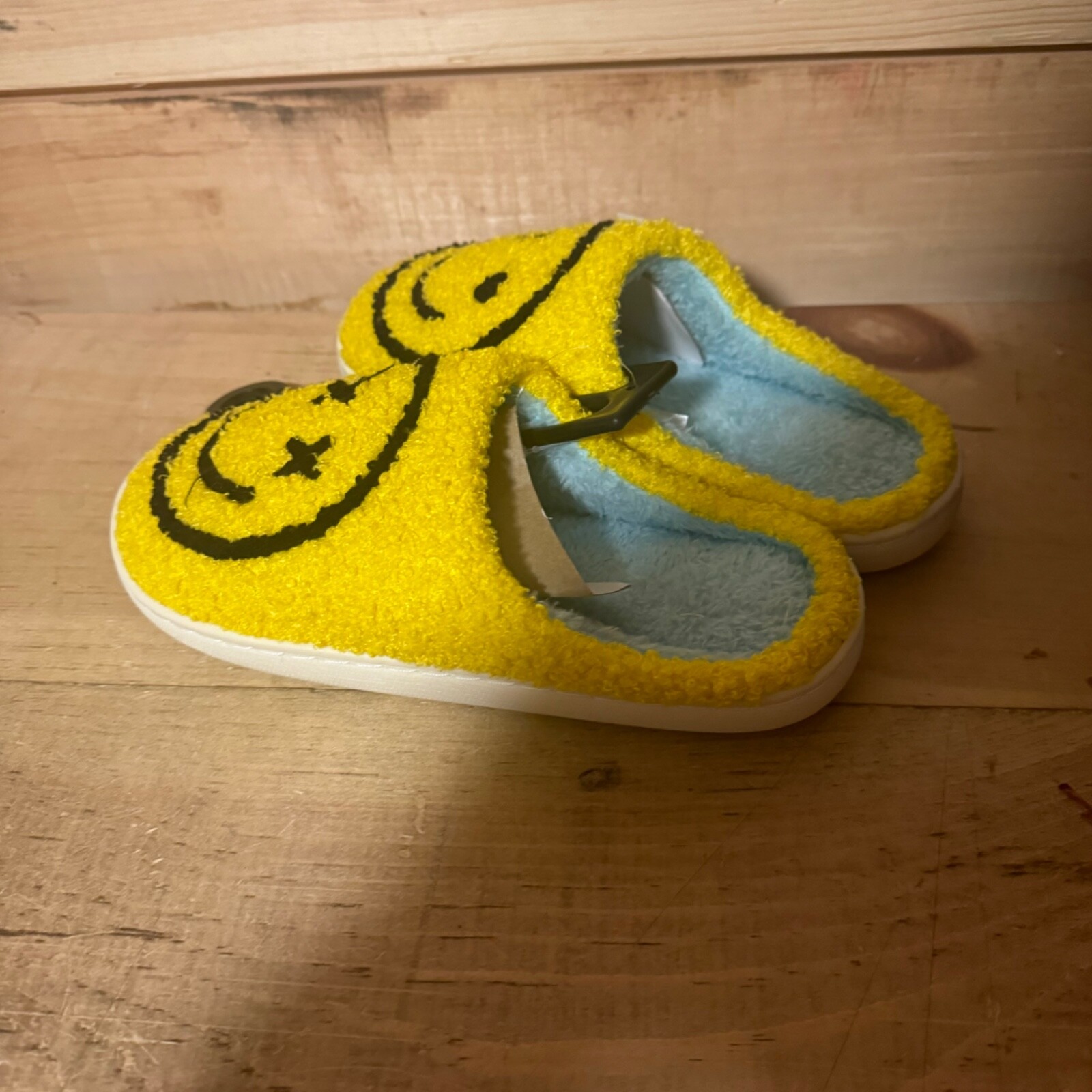 PANTOFOLA D’ORO Pantofole donna carine e comode gialle faccine sorridenti regalo interno S 5 6 nuove con etichette