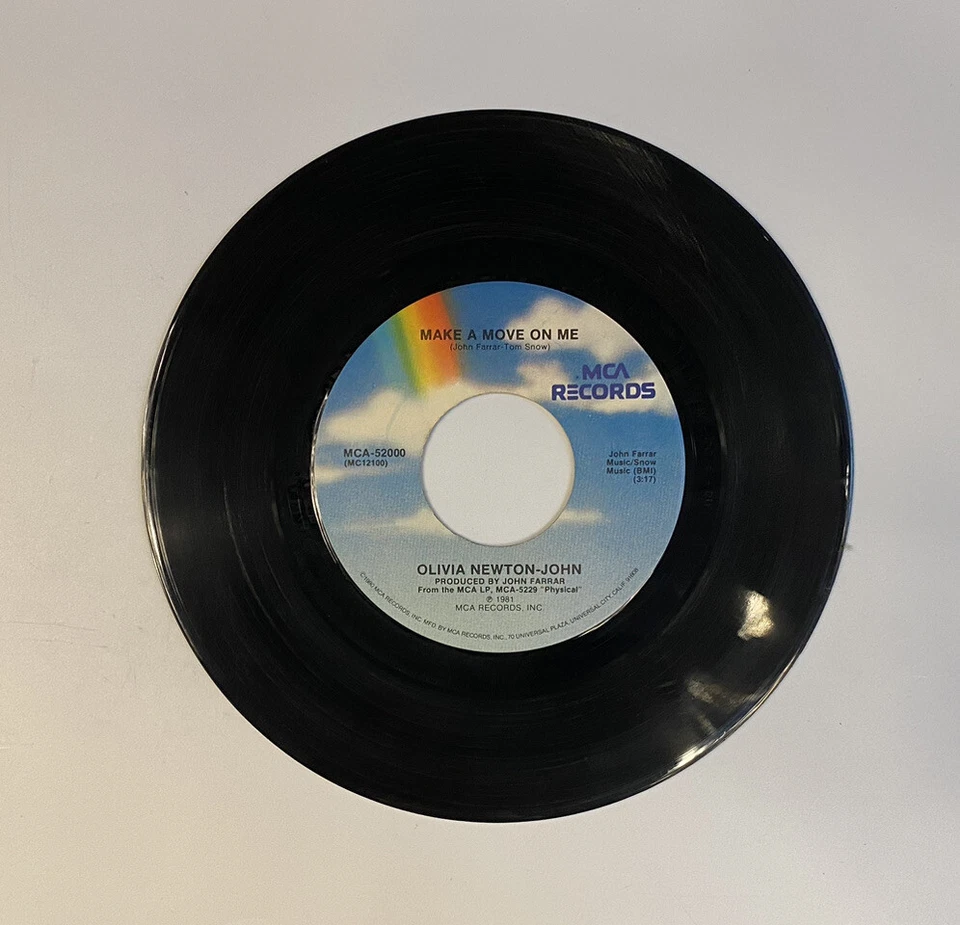 Olivia Newton-John “Make A Move On Me/Falling” 45 RPM 7” Vinyl• 1981 MCA Records - Image 2 of 4