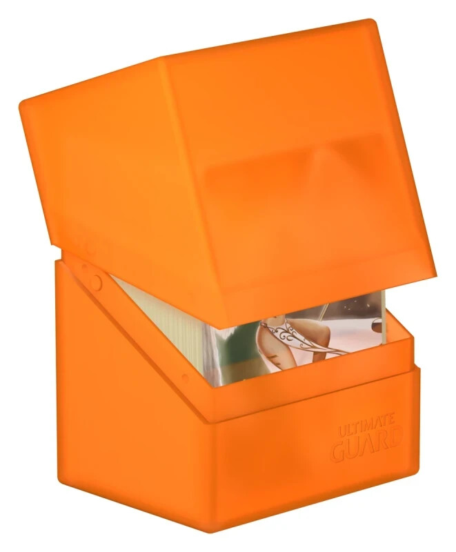Ultimate Guard 80+ Boulder Standard Size Deck Case Poppy Topaz (Orange) MTG