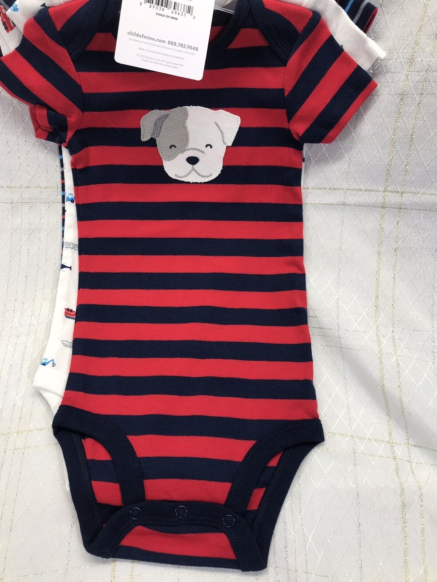 Carters Child of Mine Baby Boys Bodysuit 3 Pack Preemie Short