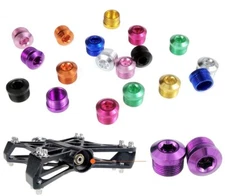 Aluminium MTB Road Bike flat pedal End Caps bolts nut Bicycle dust proof Screws