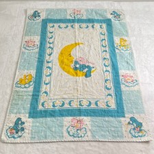 Vintage Care Bear Sweet Dreams Baby Kids Blanket Crib Throw Lap Quilt Comforter