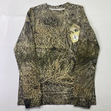 Magellan Mossy Oak Youth XL Long Sleeve Brush Camo Hunting Shirt Cotton Casual