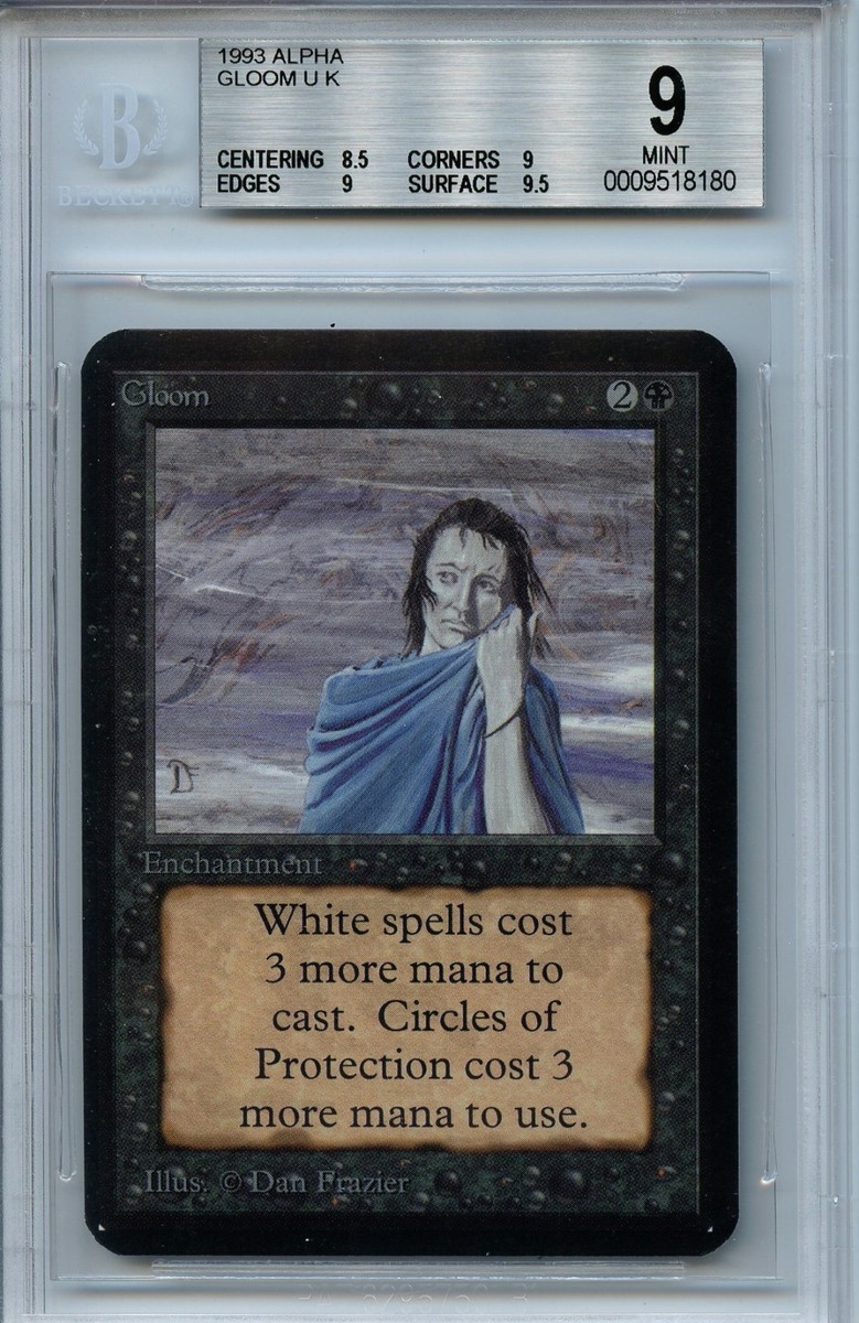 MTG Alpha Gloom BGS 9.0 (9) Mint Magic WOTC Card 8180 | eBay
