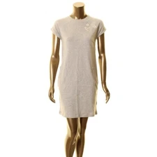 LAUREN RALPH LAUREN NEW Women's Patched French Terry Pocketed T-Shirt Dress TEDO
