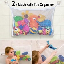 2Pcs Baby Bath Bathtub Toy Mesh Net Storage Bag Organizer Holder Home Bathroom