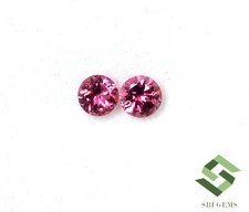 4.50 MM Natürlich Rosa Turmalin Rund Schliff Paar 0.71 Cts Lose Zertifiziert