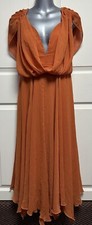 ASOS DESIGN Women's Georgette Orange Maxi Dress UK Size 10 (US 6) NWT