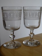 BACCARAT 2 ANCIENS VERRES VIN BLANC CRISTAL MODELE CHANEL 3458 10,5 cm lot N°2