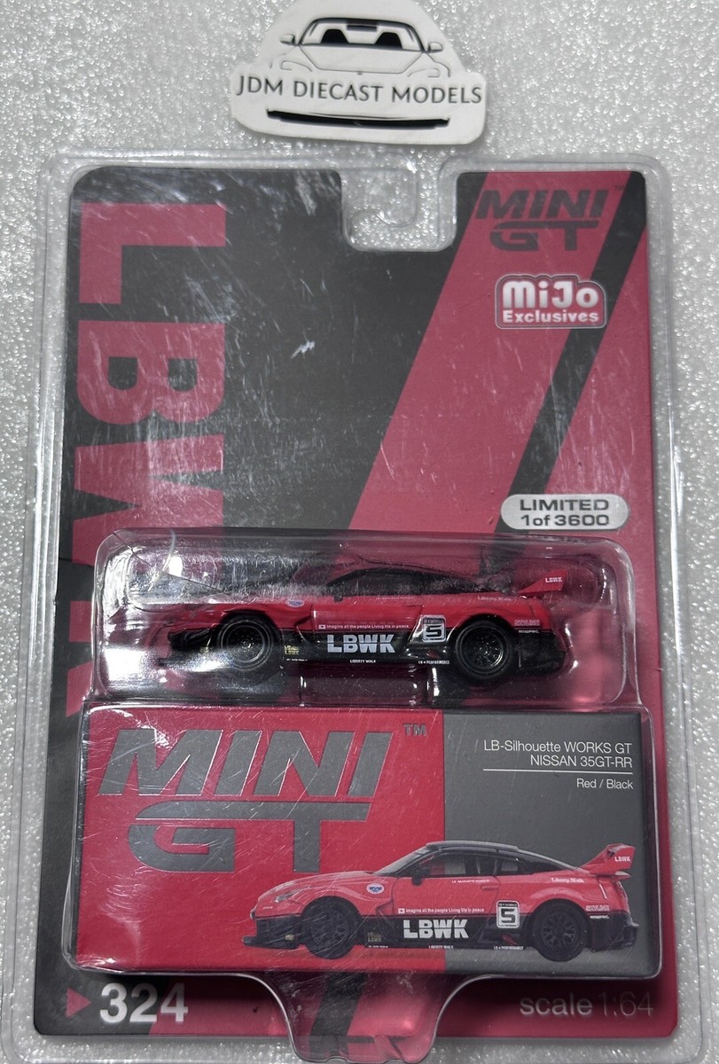 MINI GT 324 1/64 LB-Silhouette WORKS GT 35GT-RR Red/ Black Mijo
