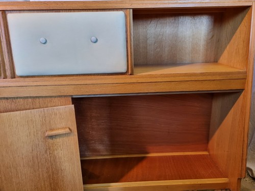 Vintage Rare G Plan E Gomme Double Headboard Cabinet 33.25"H x 56.5"W x 13.25"D - Picture 6 of 12