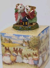 Wee Forest Folk M-173 Silent Night Singing Mice Caroling. Annette Petersen 1991