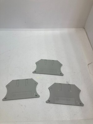 ALLEN BRADLEY 1492-EBJ3 END BARRIER GRAY SNAP-ON MOUNTING (LOT OF 3)NNB