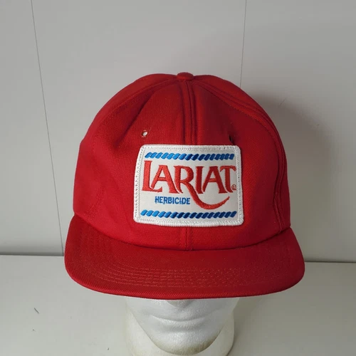 VTG Lariat Herbicide Logo Patch Snapback Hat Full Foam Farmer Baseball Cap USA