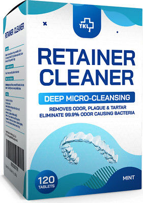 Retainer & Denture Cleaner Tablets - 4 Months Supply (120 Pcs) Dental Retainers