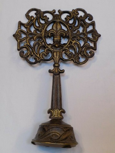 CBK Styles Iron Metal Finial Decorative Fleur de lis Ornate Decor Rustic Look - Picture 2 of 3