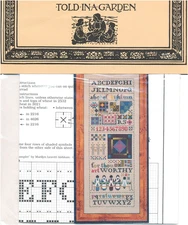 Told-in-a-Garden AMISH QUILT SAMPLER Cross Stitch Chart Only ~ folk art