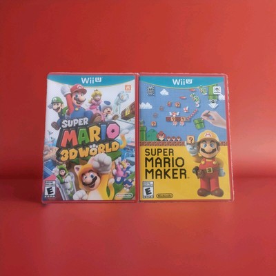 Super Mario Maker + 3D World Wii U Game Lot