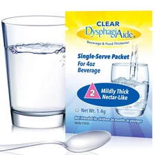 Clear Instant Beverage and Food Thickener Packets, 24 Count, Level 2-Nectar T...