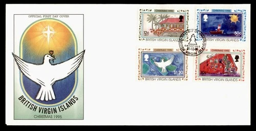 DR WHO 1995 BRITISH VIRGIN ISLANDS FDC CHRISTMAS COMBO $1.30 M72582