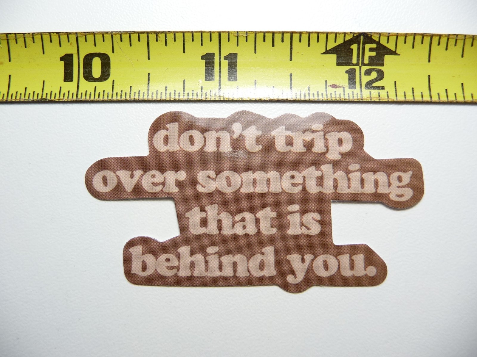 Stay Motivated with Glossy Don't Trip Over the Past Decal Sticker