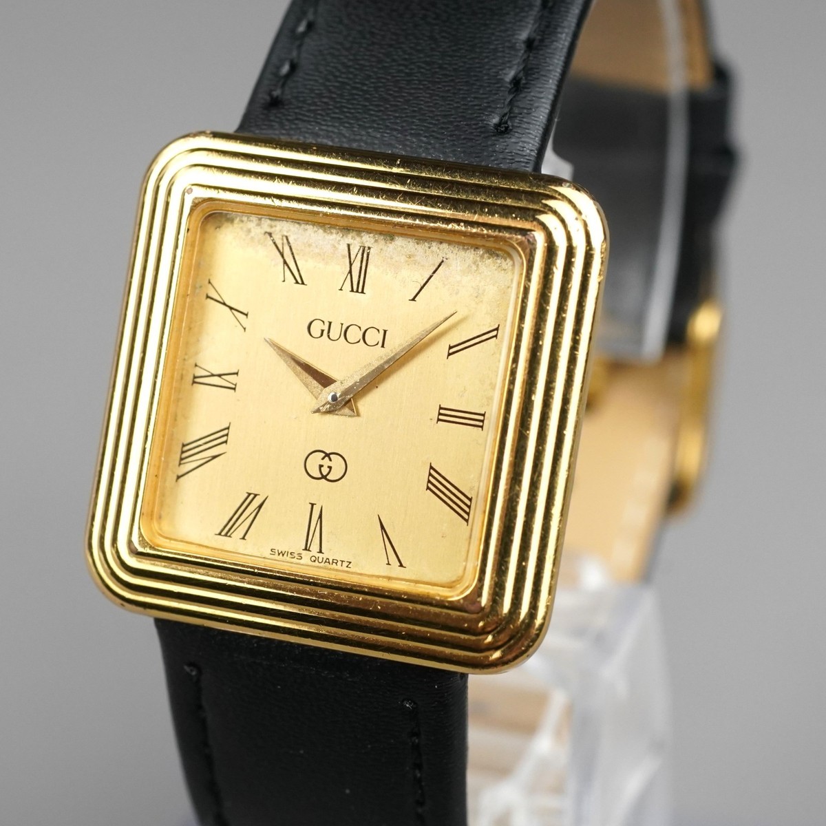 Vintage Gucci 5000L Women's Watch for Parts or Repair 18k Gold