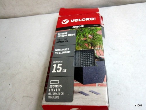Velcro Brand Extreme Outdoor Strong Fastener 10 strips 4 in x 1 in