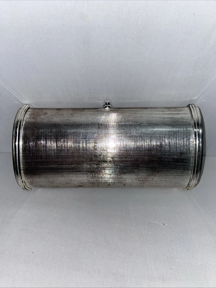 Bolso de Mano o Hombro Vintage Rodo Metal Cepillado Plateado Años 40’s? Foto 2 de 4