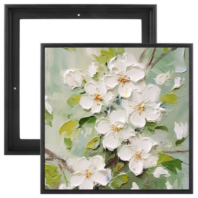 2 Pack 12x12 Canvas Floating Frame, Square Frames 0.9  Depth Floating Frame f...