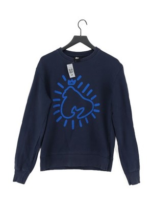 Money Herren Hoodie L Blau Grafik 100% Baumwolle Pullover