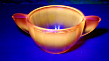 Akro Agate - Large Interior Panel Transparent Topaz/Amber Sugar - Glows Blk Lite