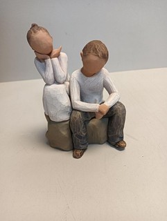 Enesco Willow Tree „Brother and Sister“ Figurine – 14 cm