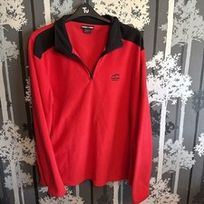 Atlas for Men 3/4 Length Zip Fleece Jacket Size XL Colour Red Perfect Condition