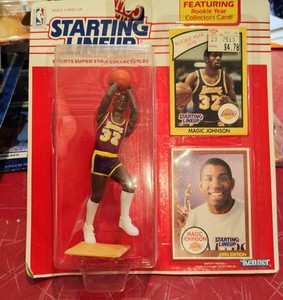 NIP Vintage Magic Johnson Starting Lineup Figure w/ 79 Rookie Card