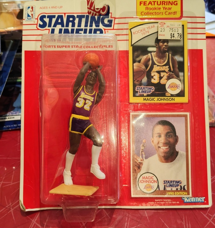 NIP Vintage Magic Johnson Starting Lineup Figure w/ 79 Rookie Card