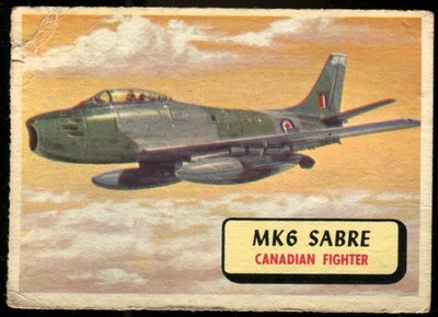Trade Card, A&BC Kaugummi, PLANES, 1960, Std, Mk-6 Sabre, #78