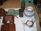 Vintage Lot Wood Bowls Paperweight Southwest Pottery Vase Peru Item and More — photo 8