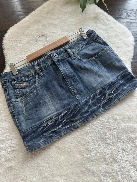 Women Diesel Skirt Navy Cotton 38 / M / 46 #7I09