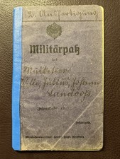 Milit&auml;rpass 1.WK &ndash; RIR 86 &ndash; EK II + Hanseatenkreuz &ndash; Thelus verwundet 1915